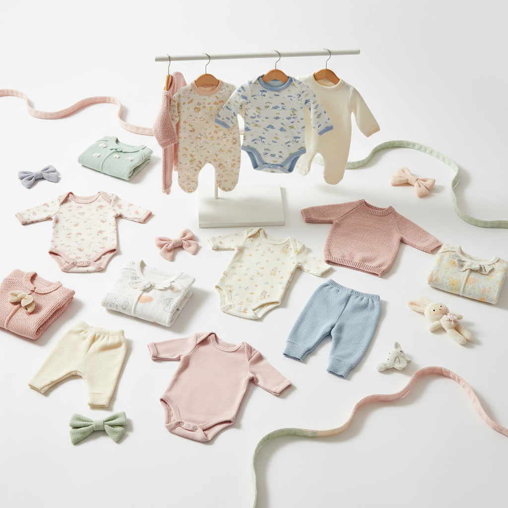 Adorable baby clothing and accessories